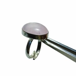 Radiate Love and Harmony: Adjustable Rose Quartz Stone Ring, With Lab Certified/ Mantrit (Energized) - Image 3