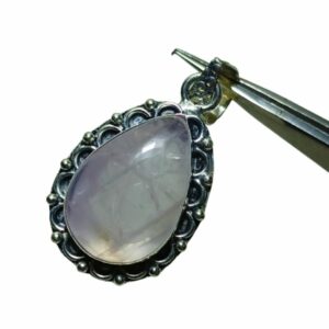 Mantrit (Energized) Rose Quartz Stone Pendant/Locket: Embrace Love and Serenity - Image 4