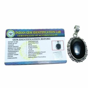 Mantrit (Energized) Black Tourmaline Stone Pendent / Locket - Lab Certified - Image 3