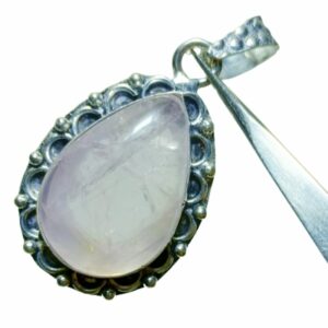 Mantrit (Energized) Rose Quartz Stone Pendant/Locket: Embrace Love and Serenity - Image 3