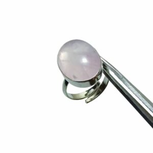 Mantrit (Energized) Rose Quartz Stone Jewellery Set - Ring, Pendent & Earrings With Lab Certified - Image 3