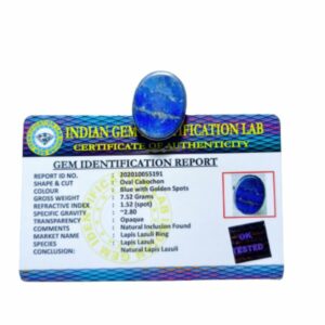 Original, Authentic Adjustable Lapis Stone Ring - Lab Certified With Mantrit (Energized) - Image 4