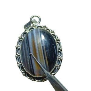 Mantrit (Energized) Original Sulemani Hakik Stone Pendent / Locket With Authentic Lab Certified - Image 4