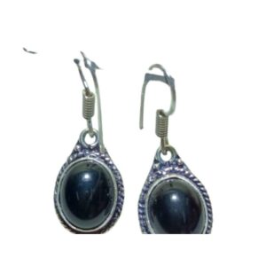Mantrit (Energized) Black Tourmaline Pendent & Earrings With Lab Certified - Image 4