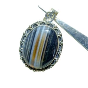 Mantrit (Energized) Original Sulemani Hakik Stone Pendent / Locket With Authentic Lab Certified - Image 1