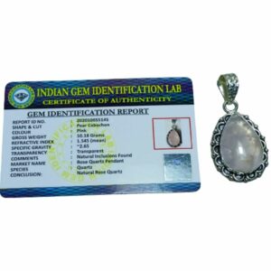 Mantrit (Energized) Rose Quartz Stone Pendant/Locket: Embrace Love and Serenity - Image 2
