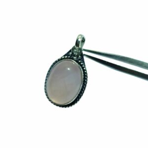 Mantrit (Energized) Rose Quartz Stone Jewellery Set - Ring, Pendent & Earrings With Lab Certified - Image 5