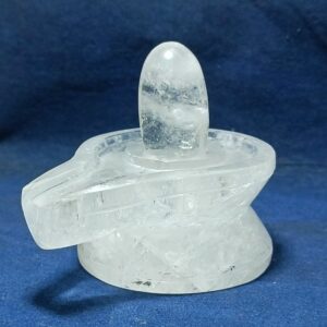 Crystal | Indian Sphatik Shiva Lingam | Shivling for Puja (329 GMS) - Mantrit (Energized) - Image 5