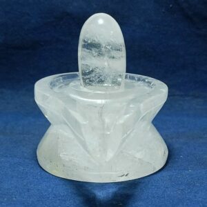 Crystal | Indian Sphatik Shiva Lingam | Shivling for Puja (317 GMS) - Mantrit (Energized) - Image 5