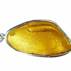 Natural Golden White Shukra Mani Abhimantrit & Certified In Silver Locket - Image 3