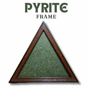 Triangle Pyrite Frame 9 Inch for Home Decor & Spiritual Upliftment – Abhimantrit - Image 1
